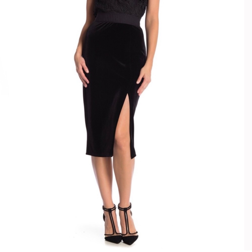 NEW Allen Schwartz Velvet Skirt